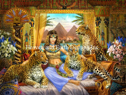Supersized Egyptian Queen of the Leopards - Click Image to Close
